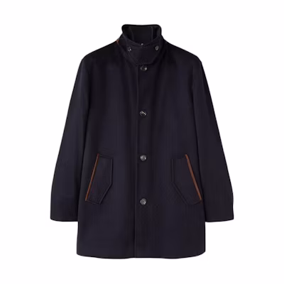 Loro Piana Ghibli Jacket Black Solid Color Button-Up Long Sleeve Jacket FAN1988-W000
