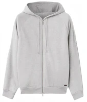 Loro Piana Gray Solid Zip-Up Hoodie Jacket with Long Sleeves FAN7931-M0IN Loro Piana Gray Solid Zip-Up Hoodie Jacket with Long Sleeves FAN7931-M0IN