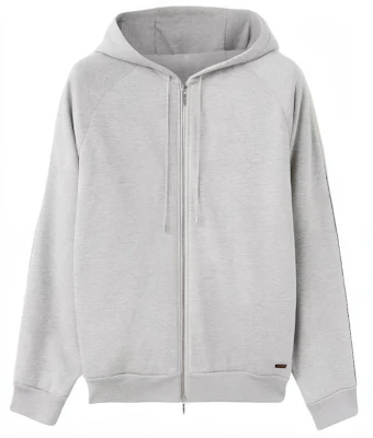 Loro Piana Gray Solid Zip-Up Hoodie Jacket with Long Sleeves FAN7931-M0IN Buy Loro Piana Gray Solid Zip-Up Hoodie Jacket with Long Sleeves FAN7931-M0IN