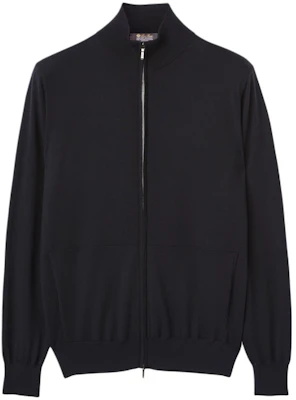 Loro Piana Iconic Black Zip-Up Jacket Slim Fit Long Sleeve Outerwear FAO0619-8000 Buy Loro Piana Iconic Black Zip-Up Jacket Slim Fit Long Sleeve Outerwear FAO0619-8000