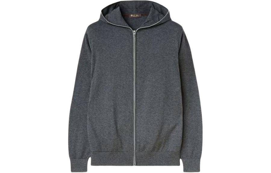 Loro Piana Leisure Hooded Bomber Jacket Gray FAF8493-M006