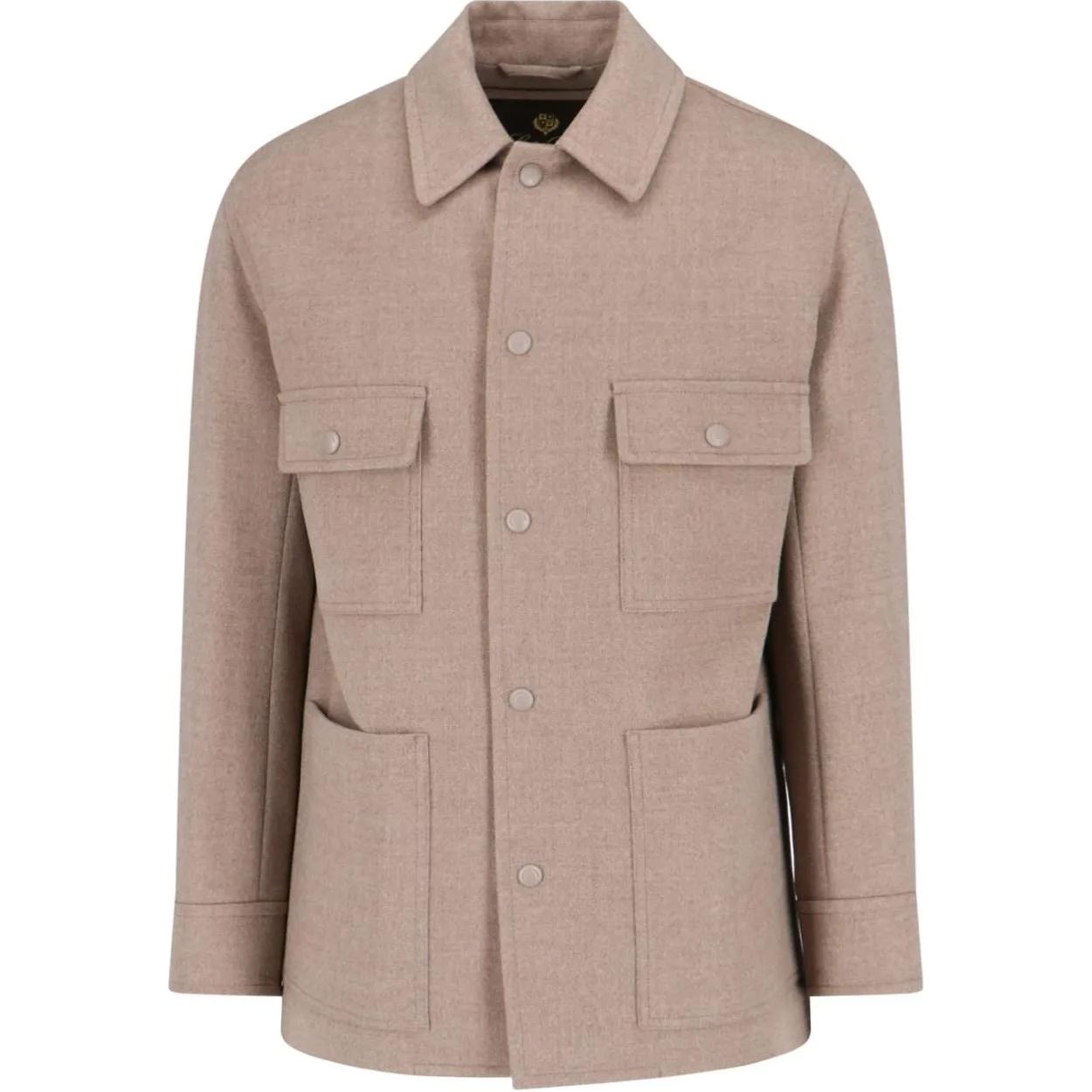 Loro Piana Light Brown Solid Single-Breasted Long Sleeve Jacket FAO3108-H06H