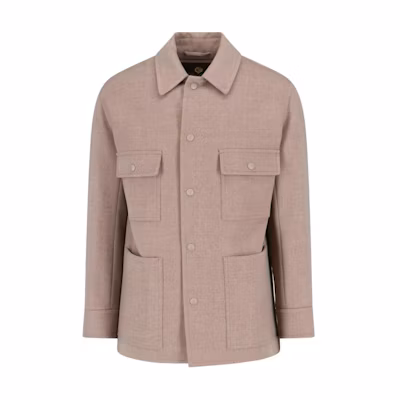 Loro Piana Light Brown Solid Single-Breasted Long Sleeve Jacket FAO3108-H06H