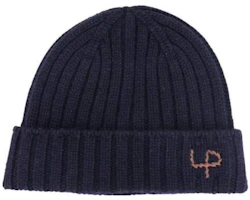 Loro Piana Logo Jacquard Knit Beanie Blue - FAN2017W000 Loro Piana Logo Jacquard Knit Beanie Blue - FAN2017W000