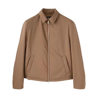 Loro Piana Maurin Blouson Brown Short Jacket with Point Collar FAN9994-H0NY