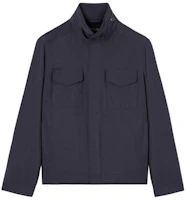 Loro Piana Men’s Navy Blue Traveller Bomber Jacket with Pockets and Stand Collar FAL5139-W000 Loro Piana Men’s Navy Blue Traveller Bomber Jacket with Pockets and Stand Collar FAL5139-W000