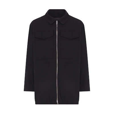 Loro Piana Navy Blue Long-Sleeve Zip-Up Jacket with Collar FAM7692-W023