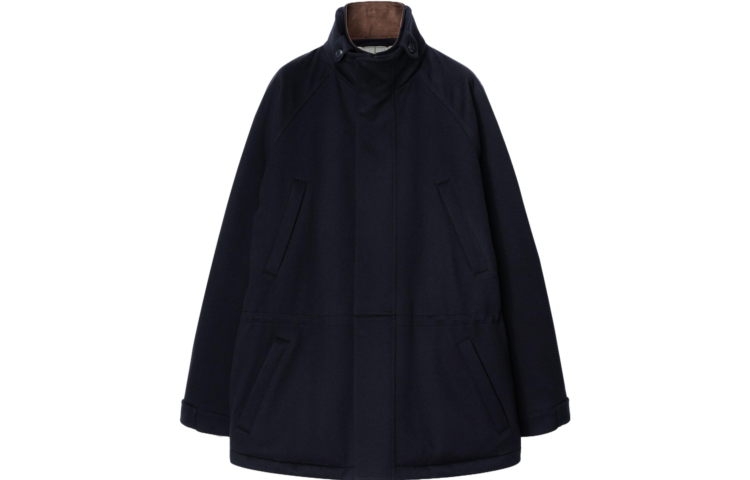 Loro Piana Navy Blue Solid Color Long-Sleeve Jacket FAG4264W000