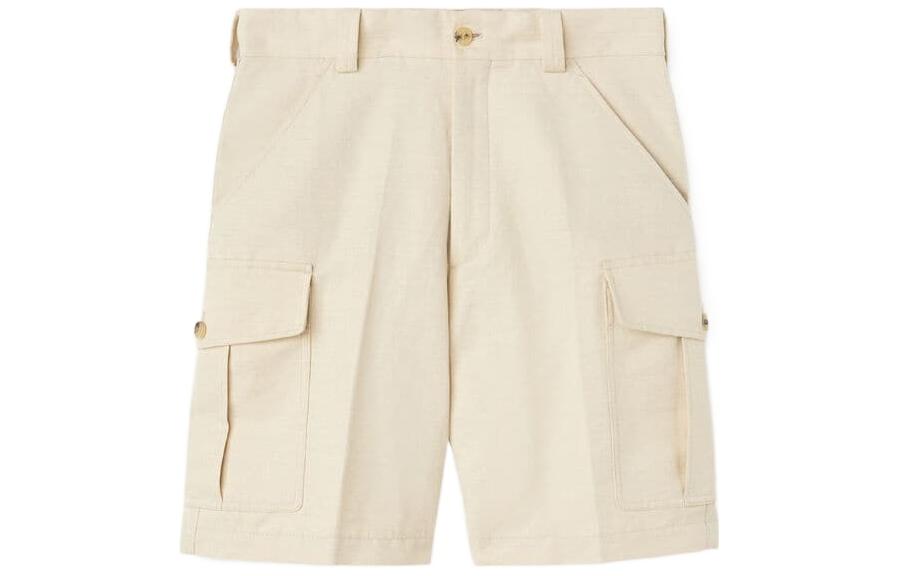 Loro Piana Plain Beige Straight-Leg Casual Shorts for Men FAN8833-A0F6