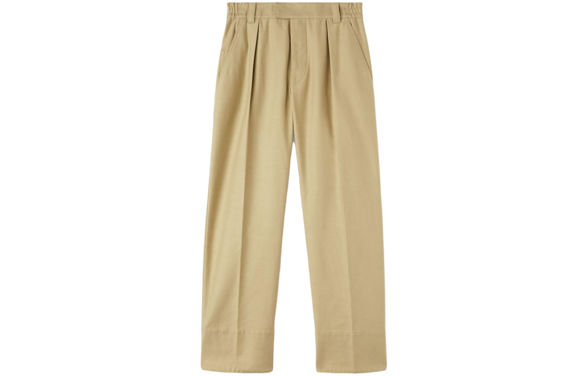 Loro Piana Reinga  Wide-Leg Casual Pants in Light Khaki. FAO0462-D0KH