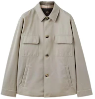 Loro Piana Sanda Overshirt Grey-Green Solid Long-Sleeve Jacket FAN6809-D0J2 Loro Piana Sanda Overshirt Grey-Green Solid Long-Sleeve Jacket FAN6809-D0J2