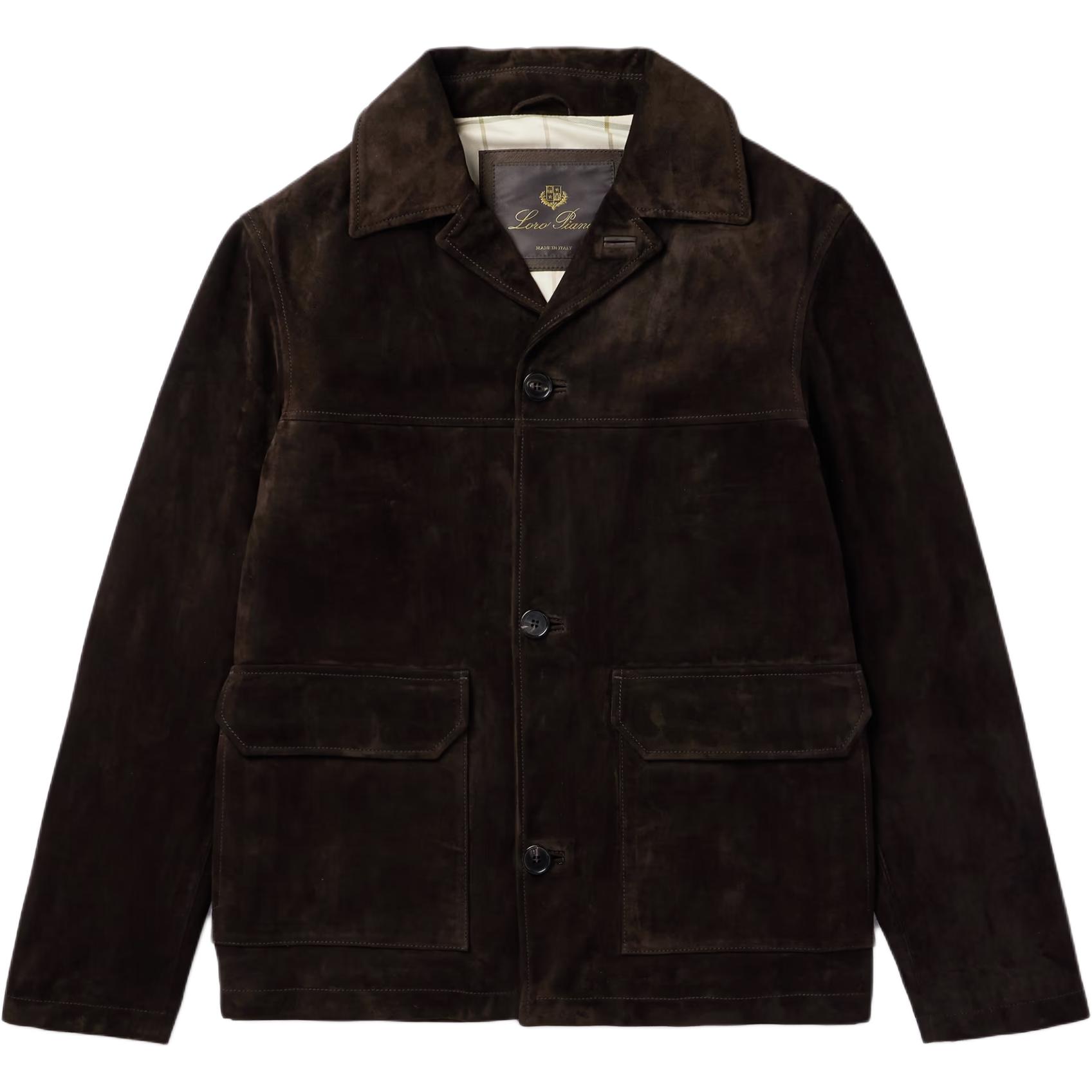 Loro Piana Single-Breasted Brown Long Sleeve Jacket P00823141