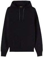 Loro Piana Solid Black Drawstring Hoodie FAM7603W023 Loro Piana Solid Black Drawstring Hoodie FAM7603W023