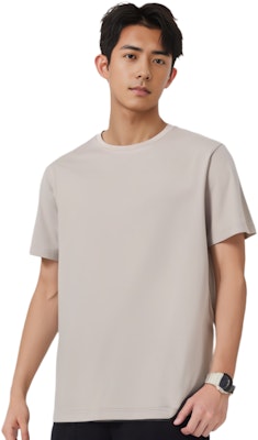 ロロピアーナ 無地 クルーネック 半袖 Tシャツ グレー ブラウン FAF6128-MB28 Shop ロロピアーナ 無地 クルーネック 半袖 Tシャツ グレー ブラウン FAF6128-MB28