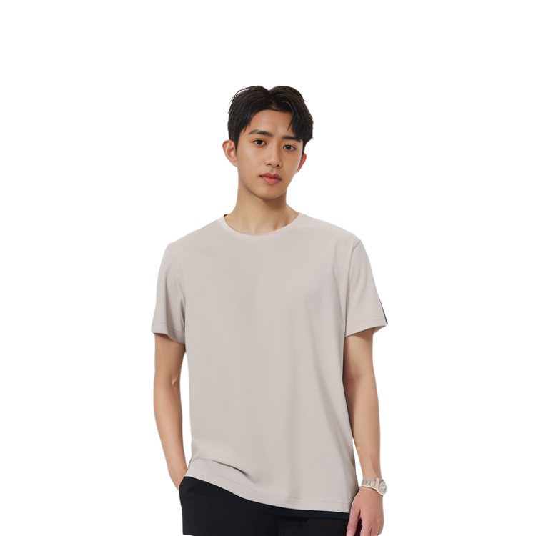 Purchase ロロピアーナ 無地 クルーネック 半袖 Tシャツ グレー ブラウン FAF6128-MB28