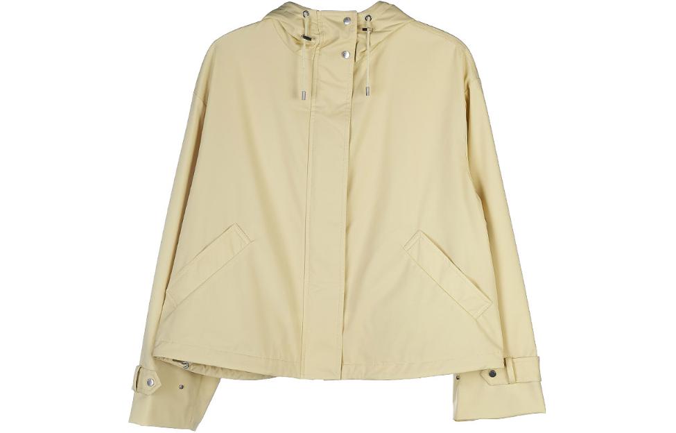 Loro Piana Solid Color Beige Zip-Up Hoodie Jacket Long Sleeve FAM4307-207U