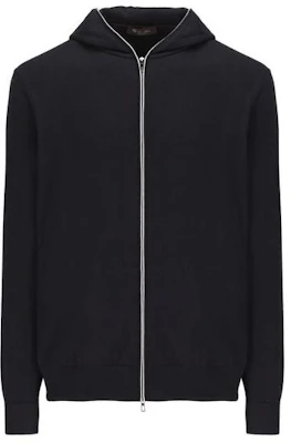 Loro Piana 素色藍色修身拉鍊連帽外套 FAF8493-W000 Order Loro Piana 素色藍色修身拉鍊連帽外套 FAF8493-W000