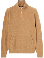 Loro Piana Solid Color Butter Yellow Stand Collar Sweatshirt FAN3990-E0AK Loro Piana Solid Color Butter Yellow Stand Collar Sweatshirt FAN3990-E0AK