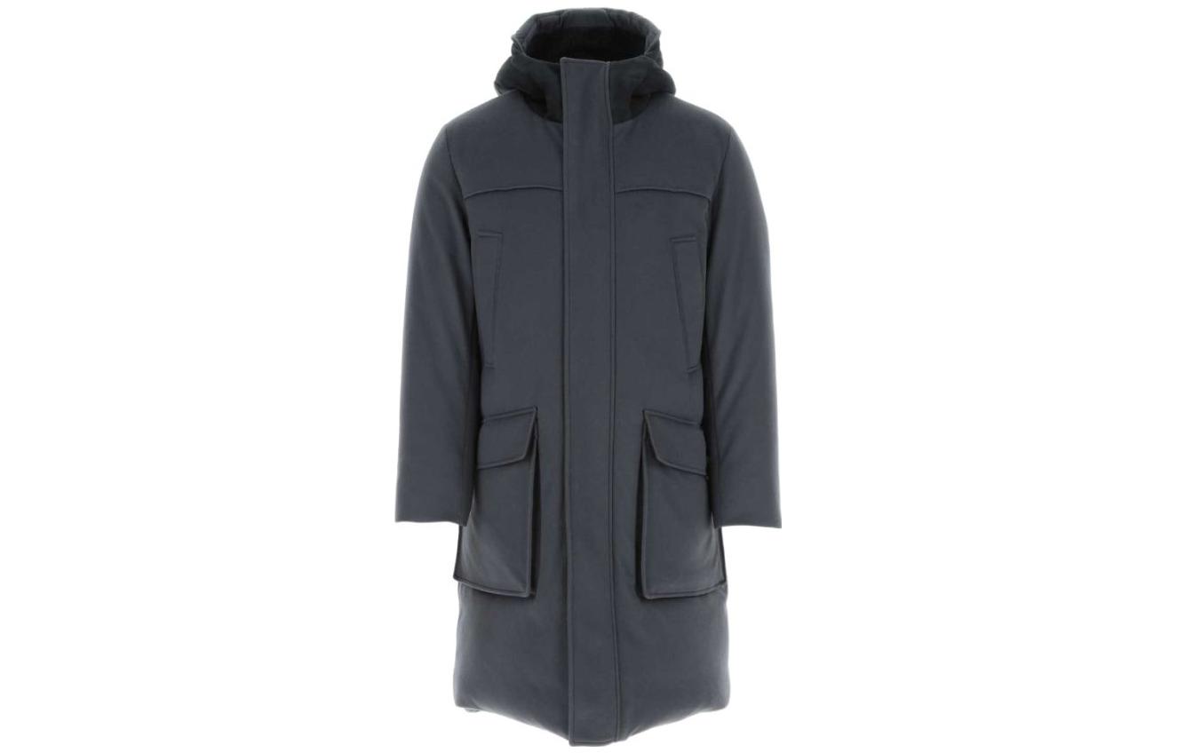 Loro Piana Solid Color Hooded Down Jacket - Dark Gray FAM6159-M0HI