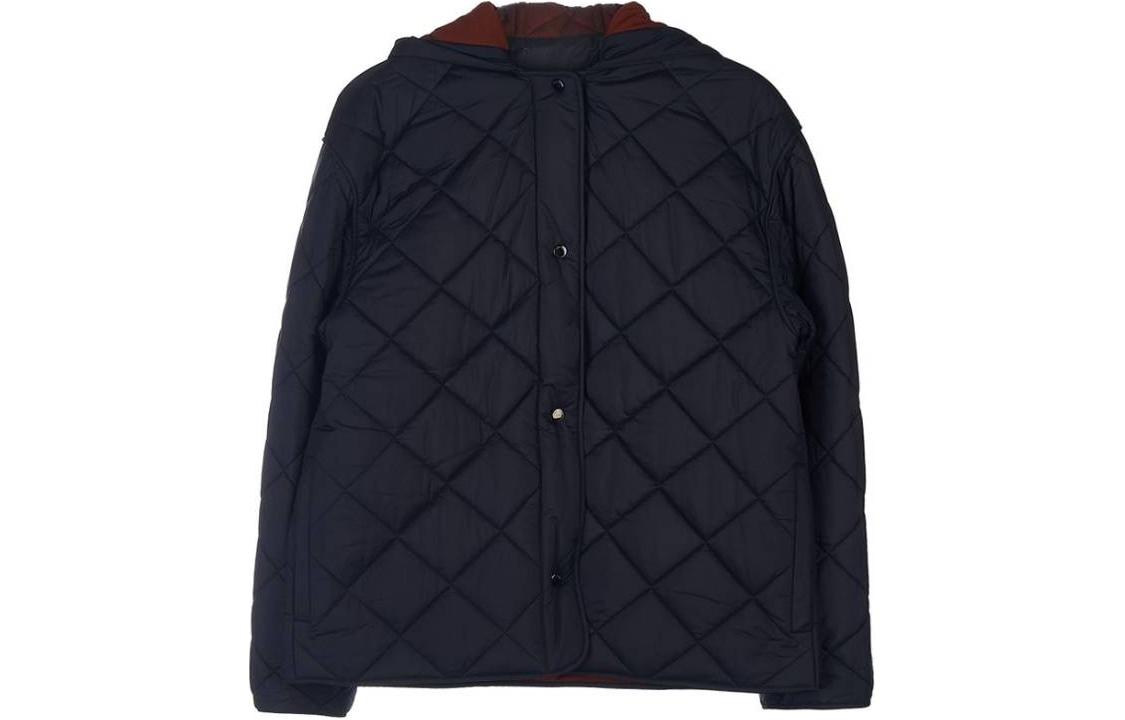 Loro Piana Solid Color Hooded Loose-Fit Jacket Coat - Dark Blue FAM4254-W000