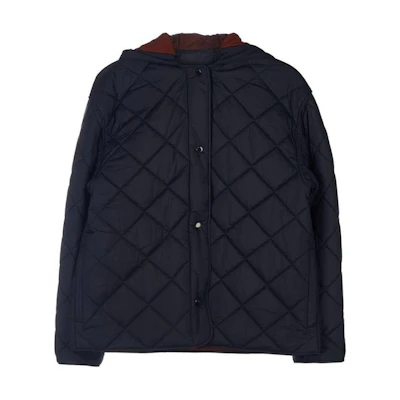 Loro Piana Solid Color Hooded Loose-Fit Jacket Coat - Dark Blue FAM4254-W000
