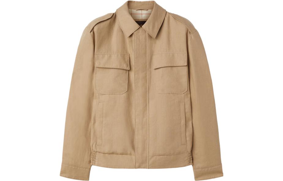 Loro Piana Solid Color Long-Sleeve Pilot Jacket for Men FAN4667-D147