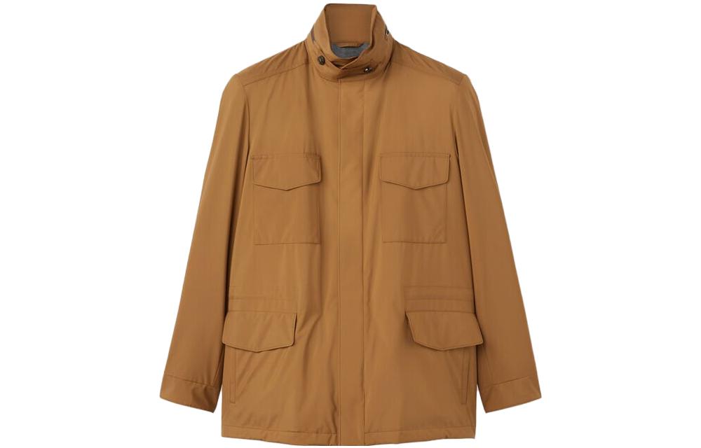 Loro Piana Solid Color Loose Fit Long Sleeve Jacket Menswear - Light Brown FAI1437-H0CH