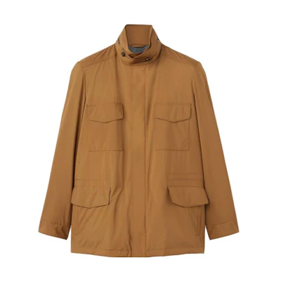 Loro Piana Solid Color Loose Fit Long Sleeve Jacket Menswear - Light Brown FAI1437-H0CH