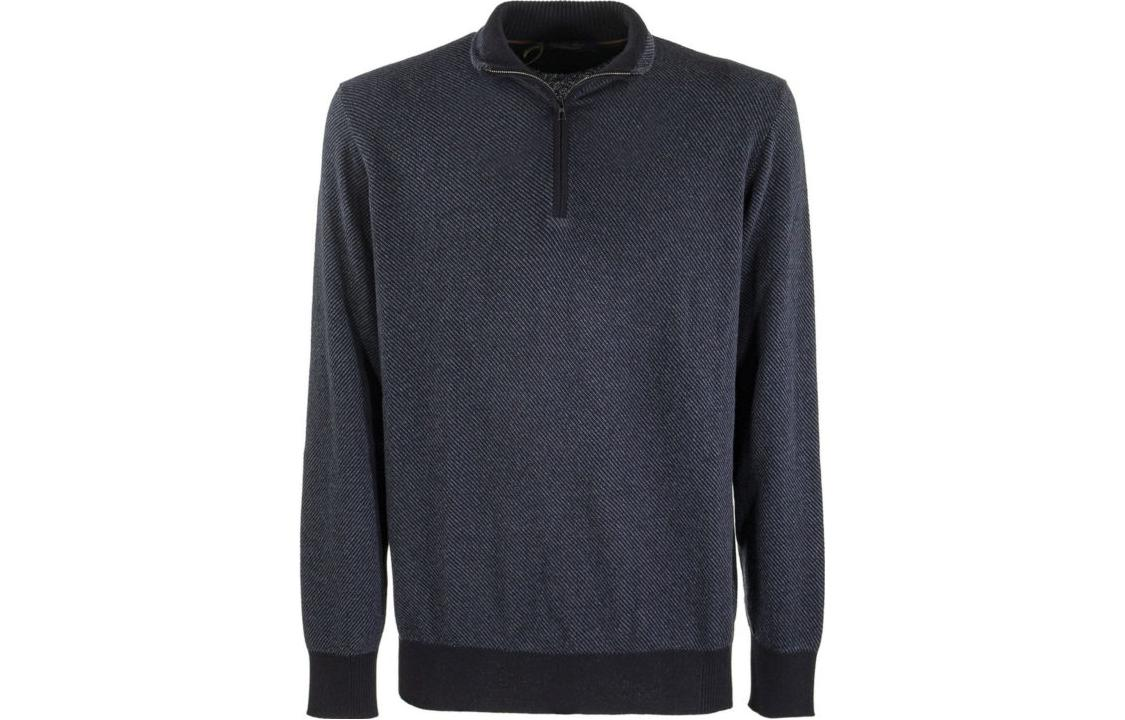 Loro Piana Solid Color Pullover Sweatshirt Blue FAG4525J16U