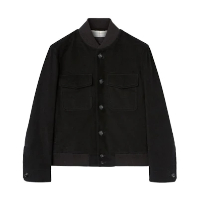 Loro Piana Solid Color Single-Breasted Slim Fit Long Sleeve Jacket Black Men FAN9977-H0KW