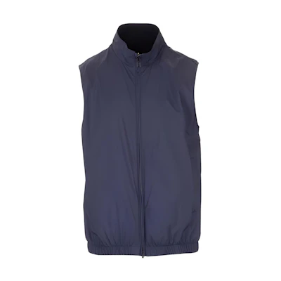 Loro Piana Solid Color Sleeveless Zip-Up Jacket - Blue FAI8416W000
