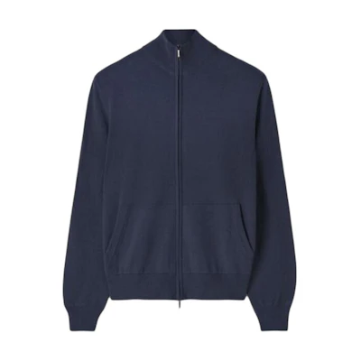 Loro Piana Solid Color Slim Fit Jacket for Men - Blue FAD7373-W000