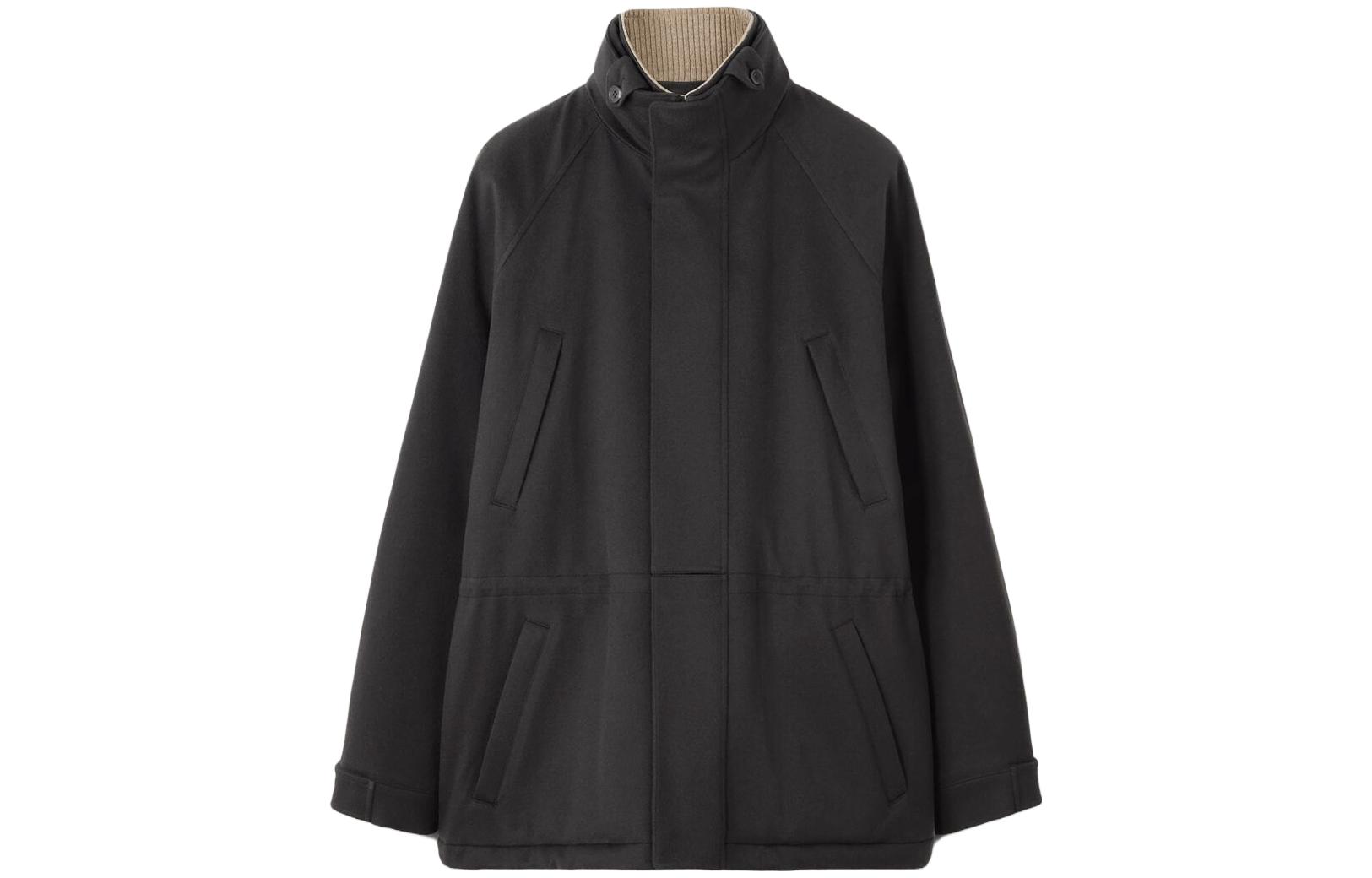 Loro Piana Solid Color Stand Collar Long Sleeve Jacket for Men FAG4264-MB97