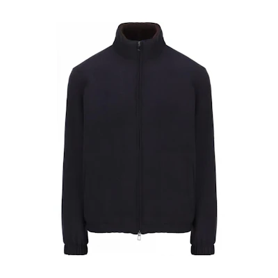 Loro Piana Solid Color Zip-Up Jacket Blue FAL2229W000