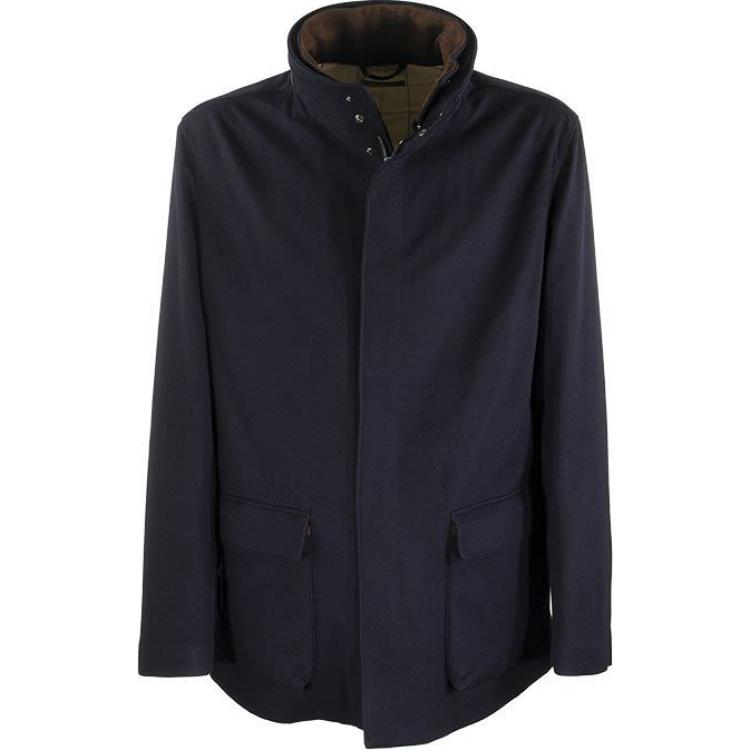 Loro Piana Solid Color Zip-Up Jacket Men’s Blue FAG3180W121