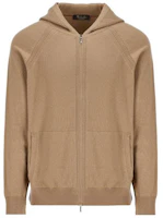 Loro Piana Solid Color Zip Hoodie Jacket Light Brown FAM1820E09J Loro Piana Solid Color Zip Hoodie Jacket Light Brown FAM1820E09J