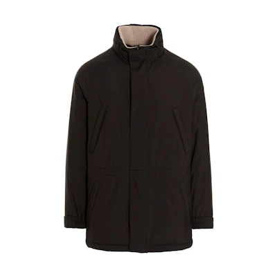 Loro Piana Solid Minimalist Stand Collar Jacket FAM5104M644