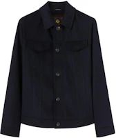 Loro Piana Solid Navy Blue Casual Short Single-Breasted Jacket FAM7670W000 Loro Piana Solid Navy Blue Casual Short Single-Breasted Jacket FAM7670W000