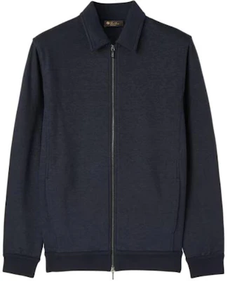 Loro Piana Solid Navy Blue Zip-Up Long Sleeve Jacket FAN8385-W000 Buy Loro Piana Solid Navy Blue Zip-Up Long Sleeve Jacket FAN8385-W000