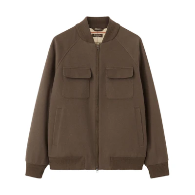 Loro Piana Solid Pocket Zip-Up Long Sleeve Jacket Men’s Gray-Green FAL8312509W