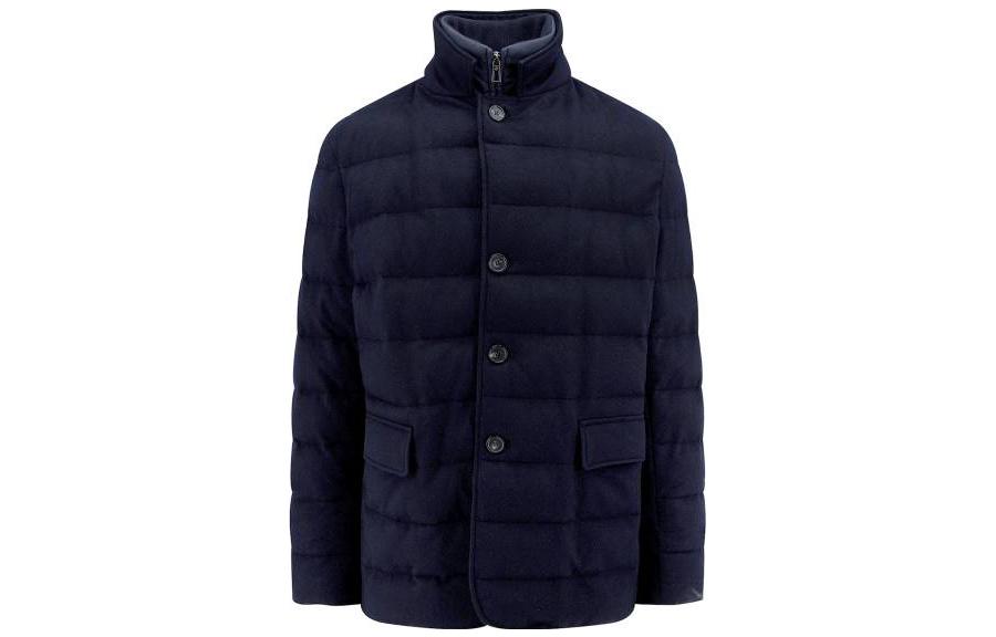 Loro Piana Solid Quilted Casual Jacket with Stand Collar FAN3943W000