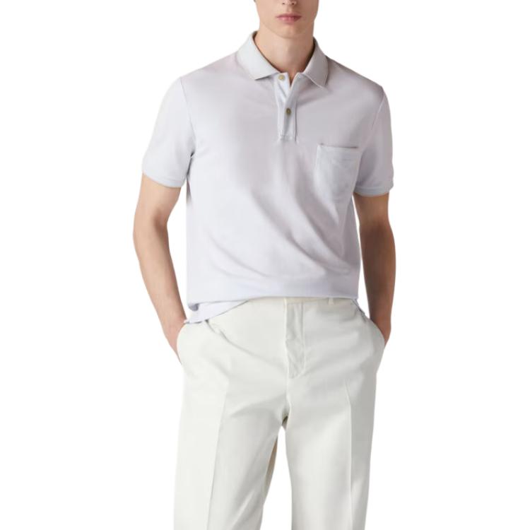 Purchase ロロピアーナ メンズ 半袖ポロシャツ ライトブルー 無地 FAI0485-60GS