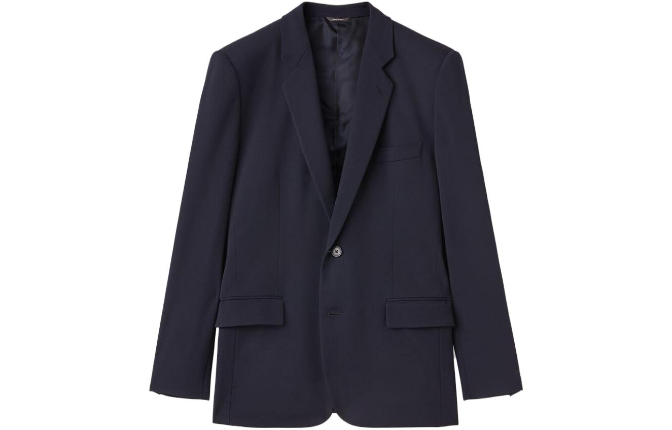 Loro Piana Solid Single-Breasted Blazer Jacket Men’s Blue FAN4168-W000