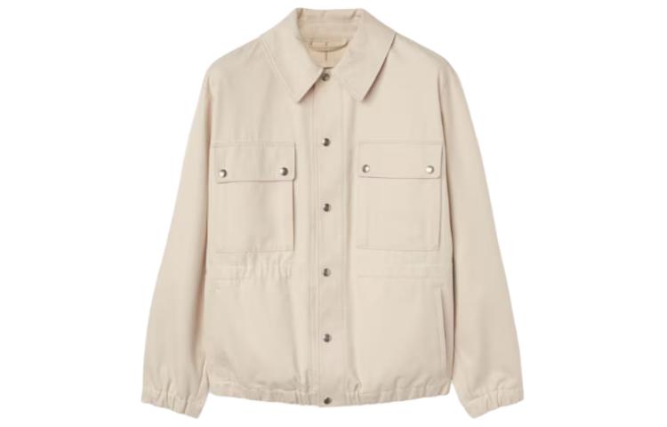 Loro Piana Solid Single-Breasted Slim Fit Jacket Men’s Off-White FAO0738-A0F1