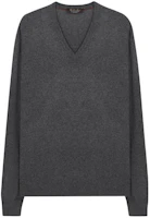 Loro Piana Solid V-Neck Long Sleeve Sweatshirt Grey FAB6917M006 Loro Piana Solid V-Neck Long Sleeve Sweatshirt Grey FAB6917M006