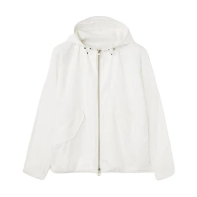 Loro Piana Solid White Zip-Up Hoodie Jacket FAO0749-1000