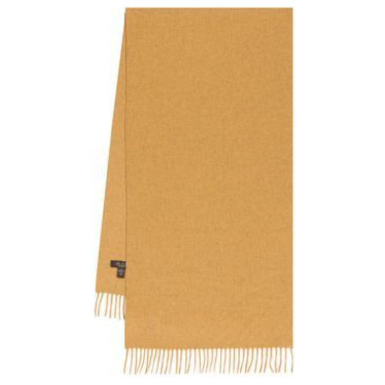 Loro Piana Solid Yellow Cashmere Scarf for Men FAO377420DX