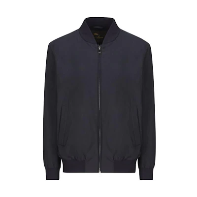 Loro Piana Solid Zip-Up High Collar Long Sleeve Jacket FAM8818-W538