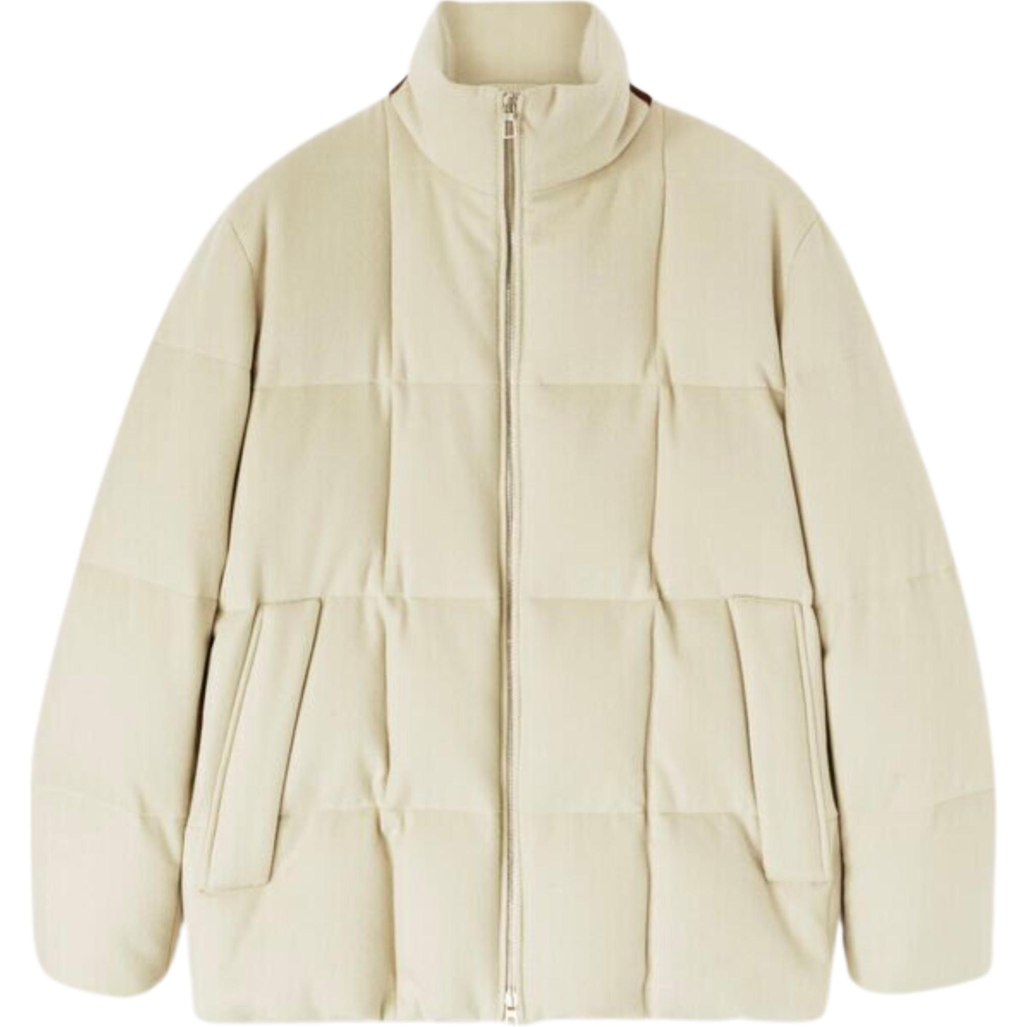 Loro Piana Solid Zip-Up Jacket in Off-White FAN1979-A0BL