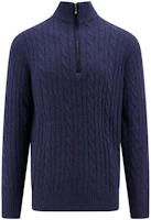 Loro Piana Solid Zip-Up Sweatshirt in Deep Blue FAD7358J348 Loro Piana Solid Zip-Up Sweatshirt in Deep Blue FAD7358J348